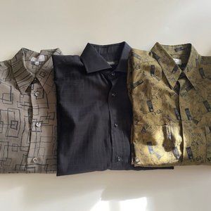 Set of 3 ZANELLA Long Sleeve SHIRTS ( MEDUIM ) MADE IN ITALY